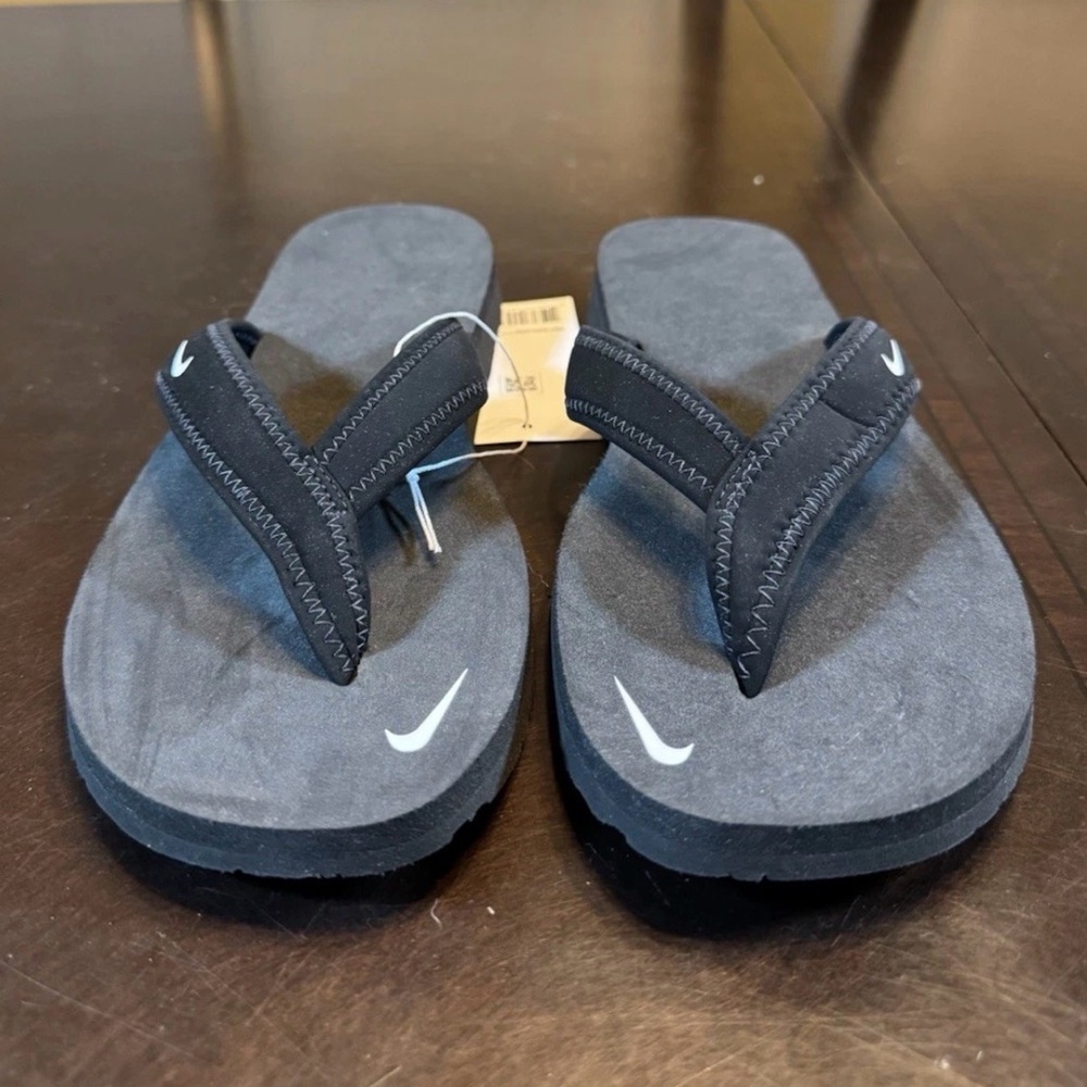 New Nike Thong Slides Sandals Black Flip Flop Size US 7 - Picture 6 of 13
